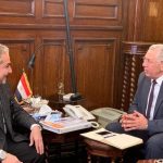 لقاء وزير الزراعة ورئيس نقابة الاطباء البيطريين