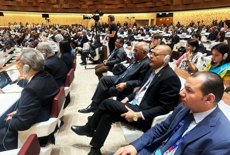 رئيس اتحاد عمال مصر خلال الجلسة الافتتاحية لمؤتمر العمل الدولي