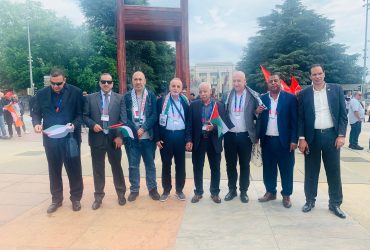 وفد عمال مصر يشارك فى وقف تضامن مع عمال وشعب فلسطين