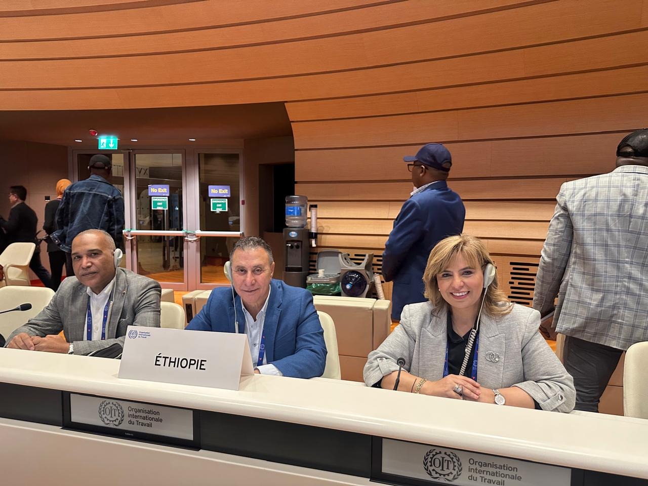 الوفد العمالى المصري خلال مشاركة فى اعمال لجنة المخاطر البيولوجية