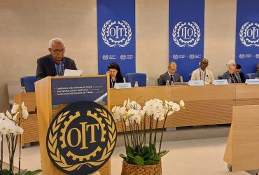 عبد المنعم الجمل يلقى كلمة مصر فى مؤتمر العمل الدولى