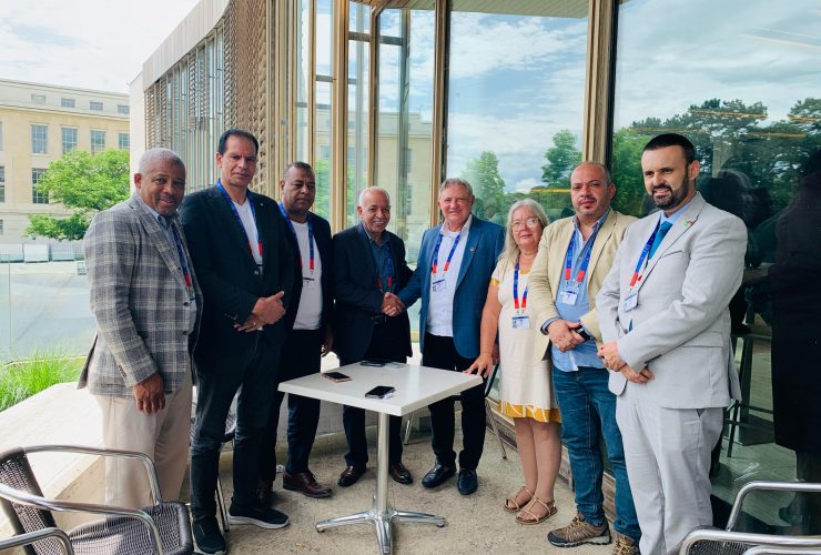 رئيس اتحاد عمال مصر يلتقى نظيره البرازيلى بجنيف